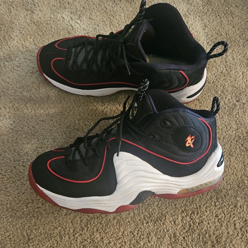Black and Red High-Top Sneakers